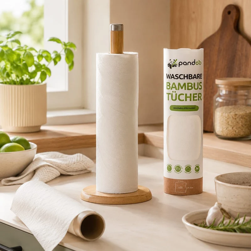 Küchenrollenhalter aus Bambus
