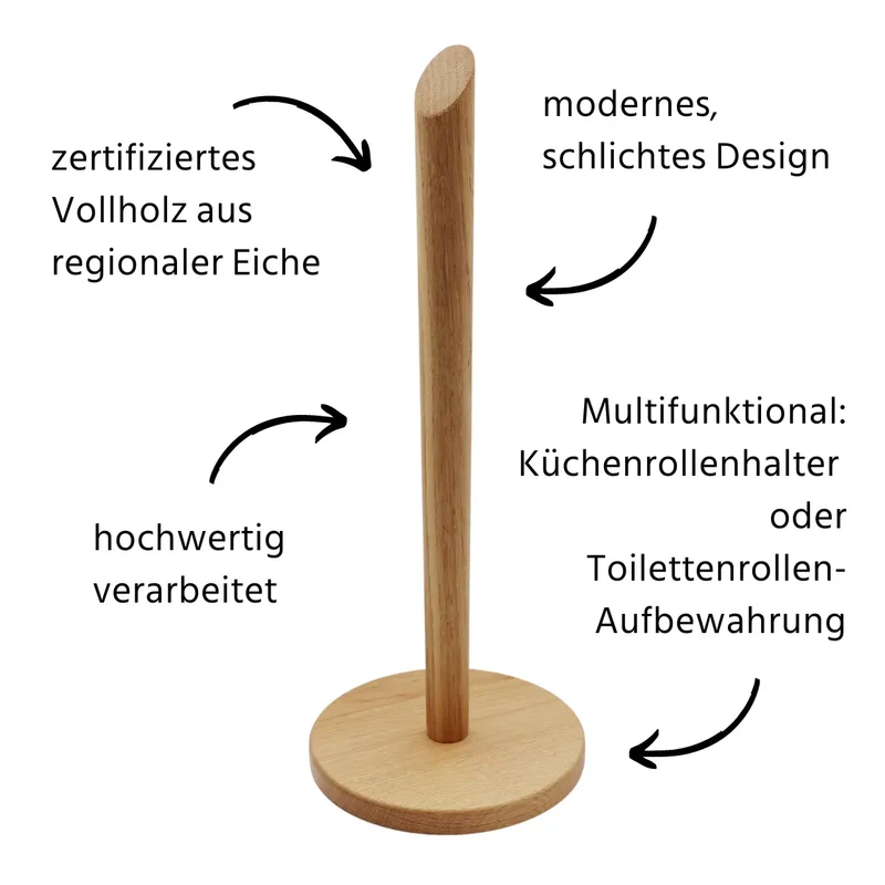 Edle Halterung aus Eiche