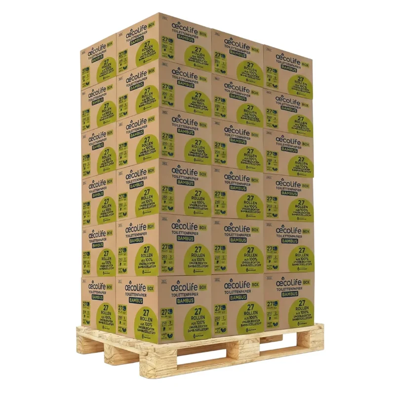 Toilettenpapier Box BAMBUS (1 Palette)