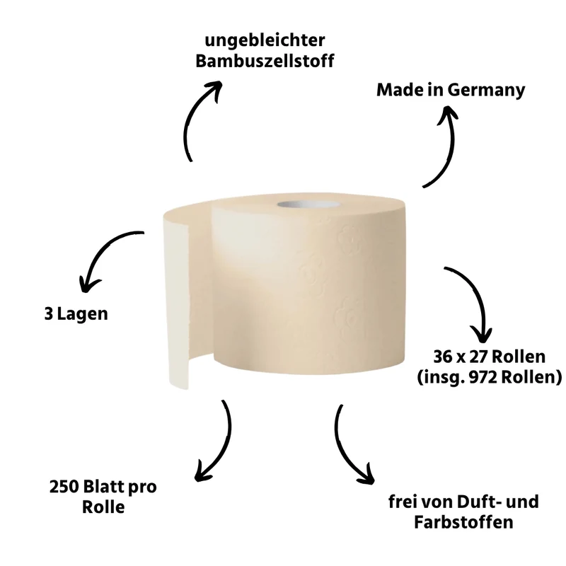 Toilettenpapier Box BAMBUS (1 Palette)