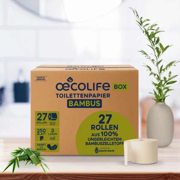 Toilettenpapier Box BAMBUS (1 Palette)