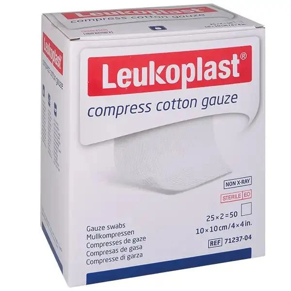 Leukoplast compress cotton gauze | 12-fach | unsteril