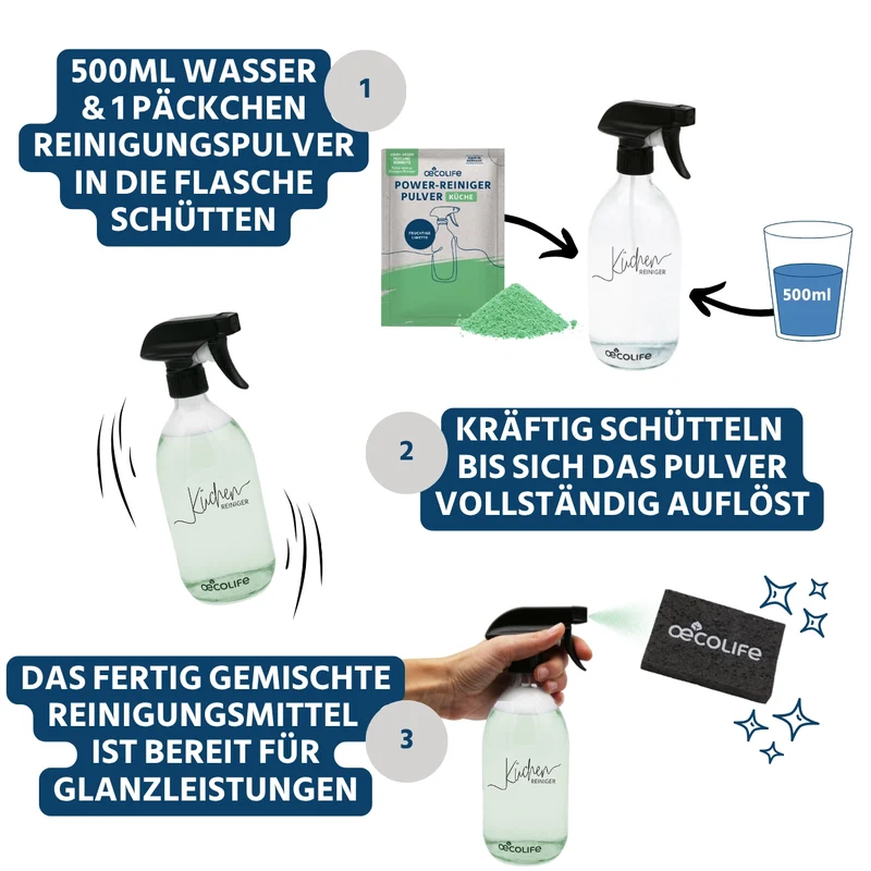 Glasflasche für Küchenreiniger
