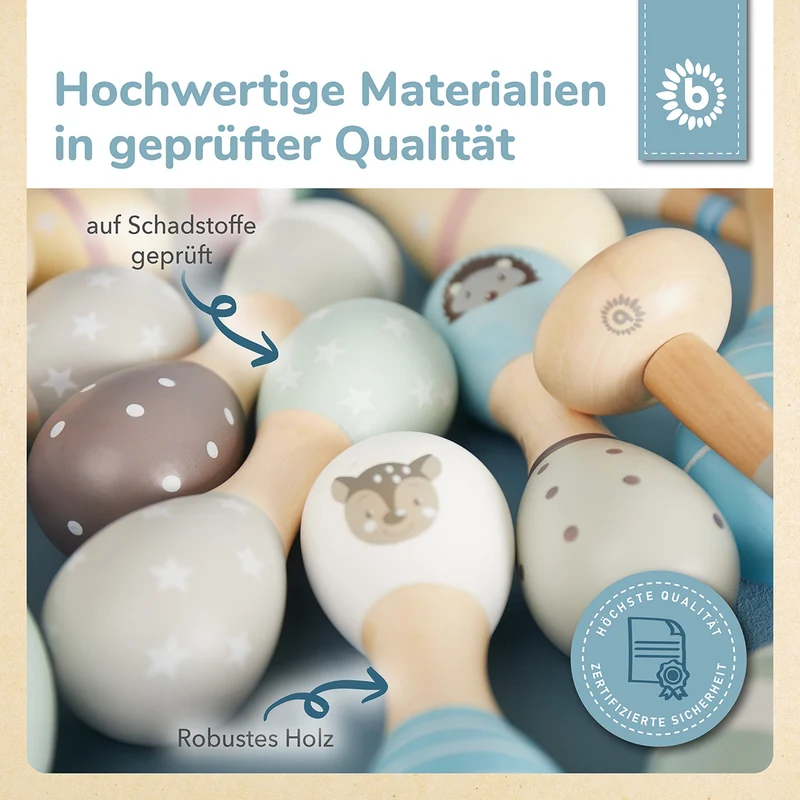Hantelrasseln 2er Set Waldtiere