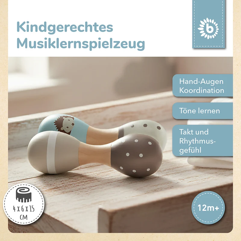 Hantelrasseln 2er Set Igel