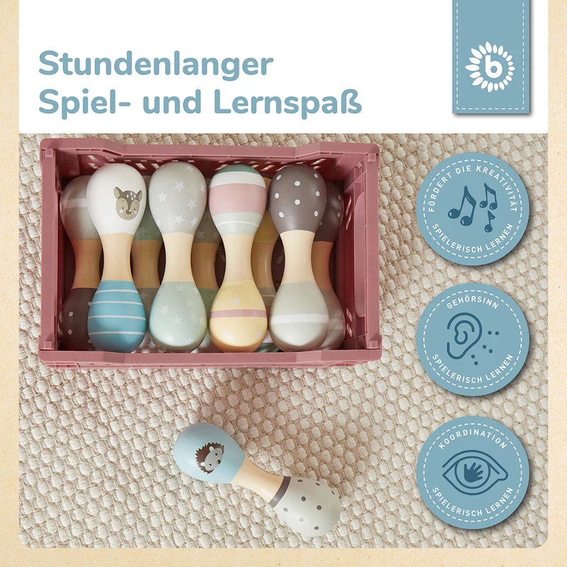 Hantelrasseln 2er Set Igel