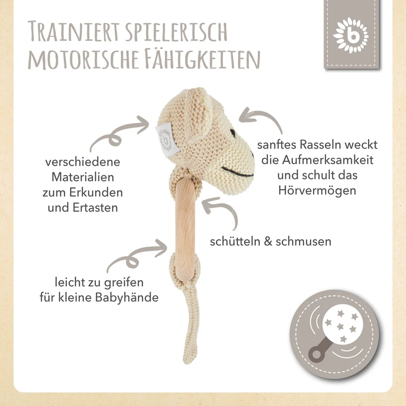Greifling Affe mit Rassel