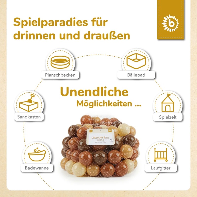 Bälle Chocolate Bliss 100 Stück