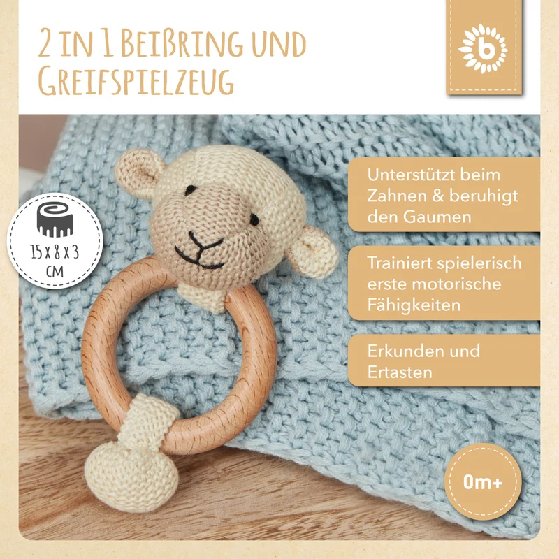 Greifling Schaf mit Rassel