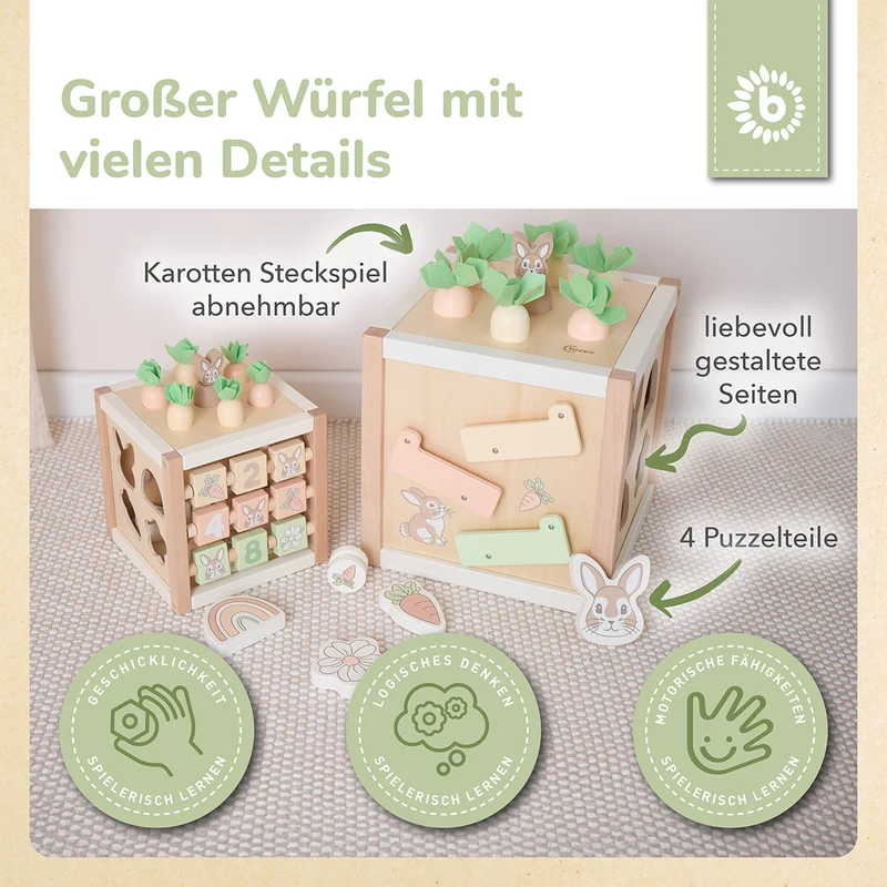 Motorikwürfel Hase Fine XXL