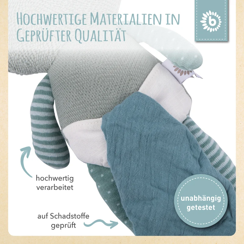 Kuscheltier Frosch mit Schmusetuch