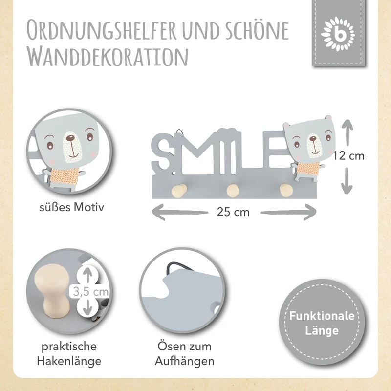 Wandgarderobe Bär