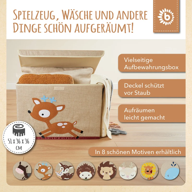 Aufbewahrungsbox Reh mit Deckel