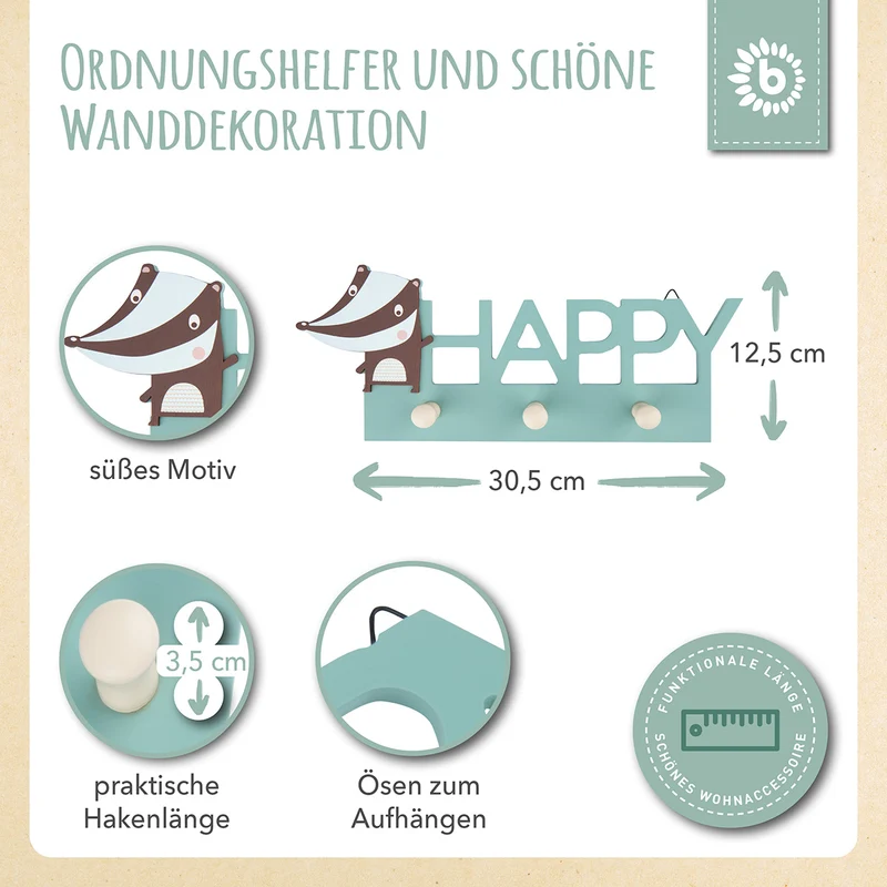 Wandgarderobe Dachs