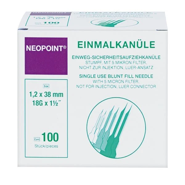 Neopoint Sicherheitsaufziehkanüle mit 5 μm Filter