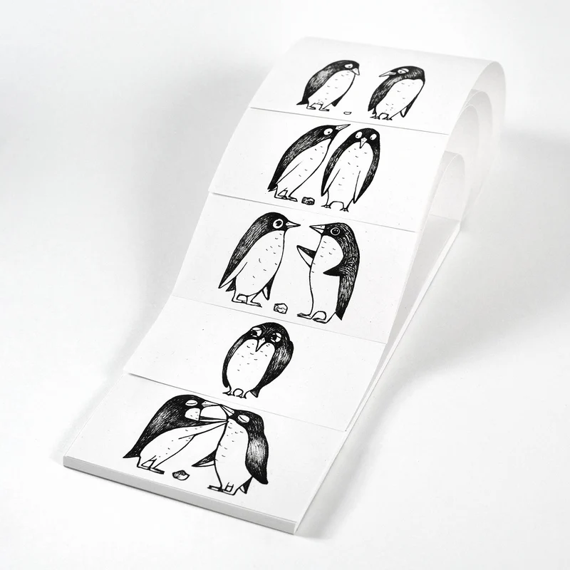 Notizblock – Pinguin Love Story Quintett