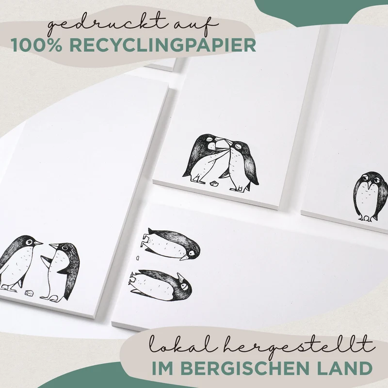 Notizblock – Pinguin Love Story Quintett