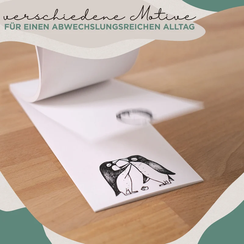 Notizblock – Pinguin Love Story Quintett