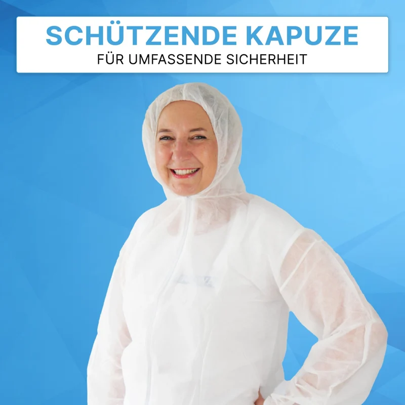 ARNOMED COVER Einwegoverall mit Kapuze, PP, weiß