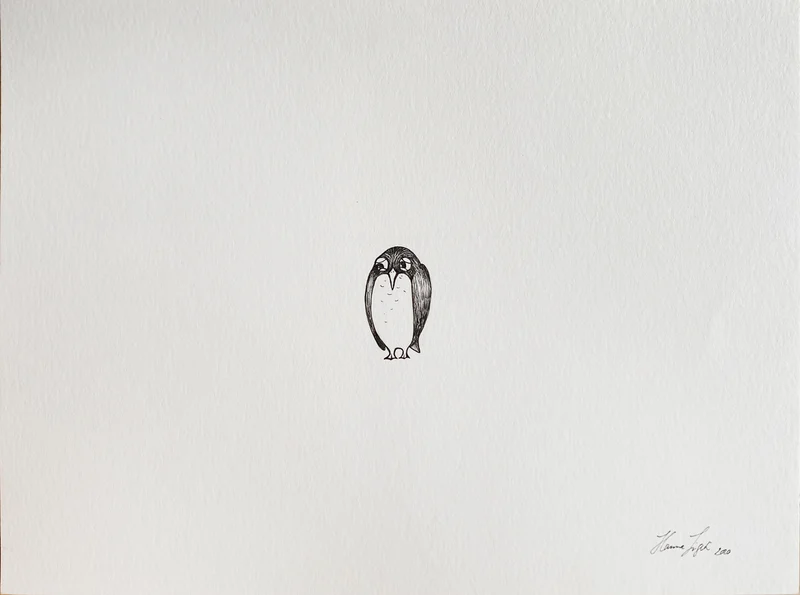 Minioriginal – Pinguin Drama – 40 x 30 cm