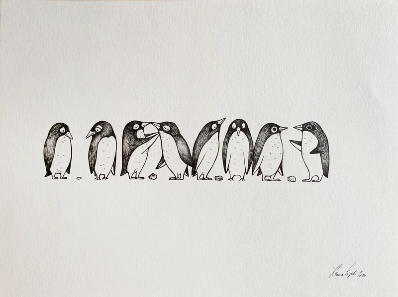 Minioriginal – Pinguin Love Story – 40 x 30 cm