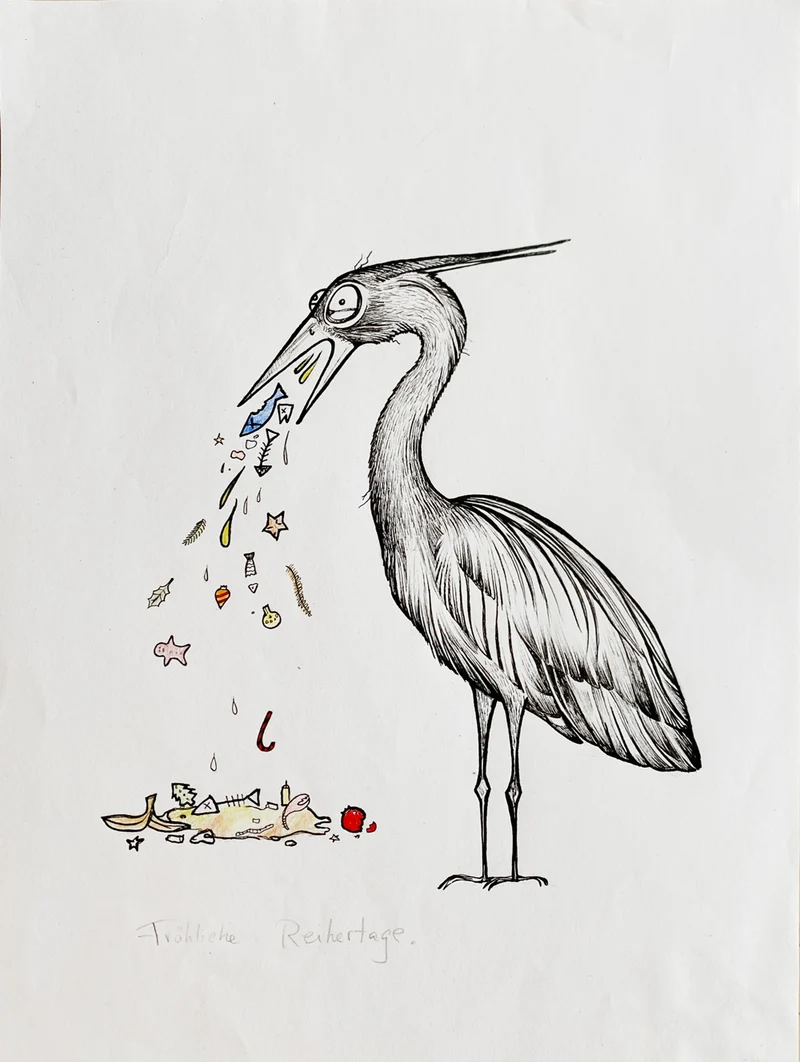 Minioriginal – Fröhliche Reihertage – 22 x 30 cm