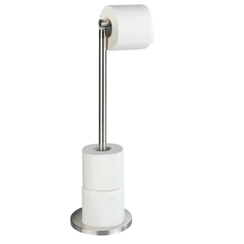 WENKO Stand-Toilettenpapierhalter 2-in-1, Edelstahl