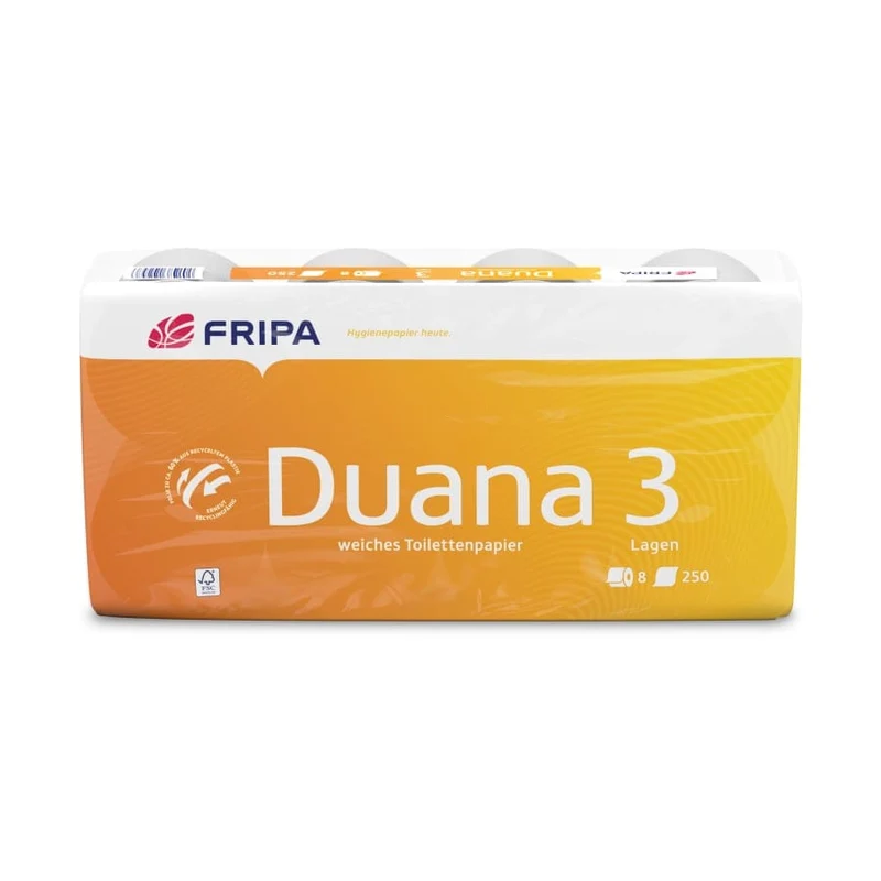 Fripa Duana Toilettenpapier, 3-lagig, hochweiß
