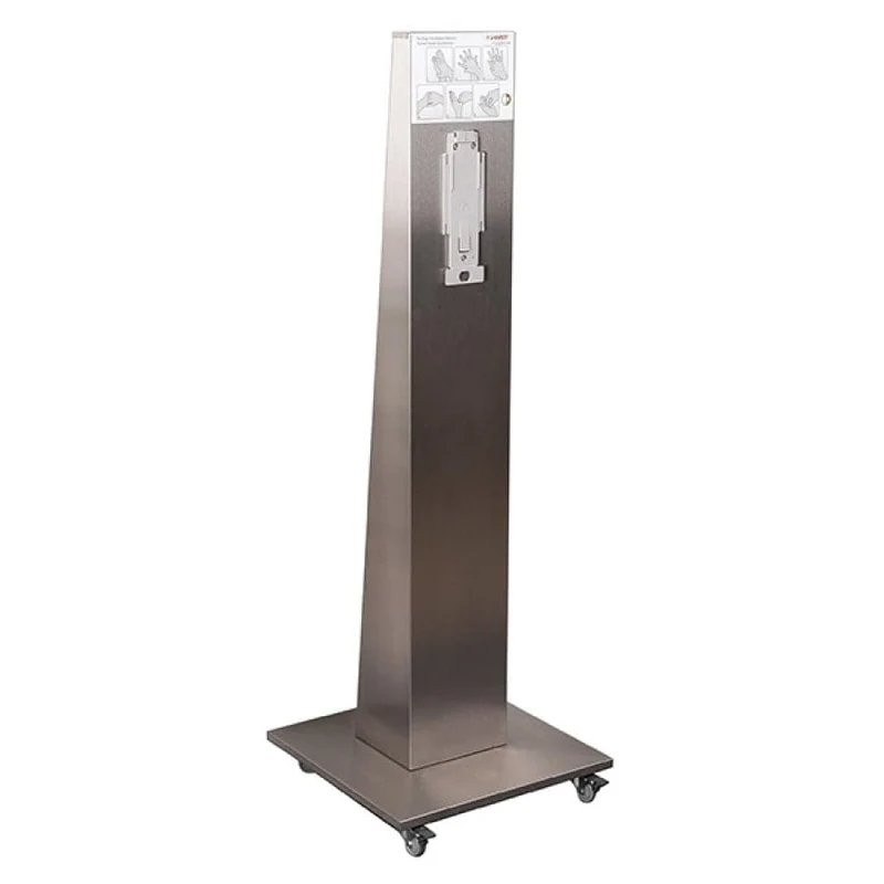 ingo-man® plus Desinfektionssäule für 1-Liter-Spender, Edelstahl