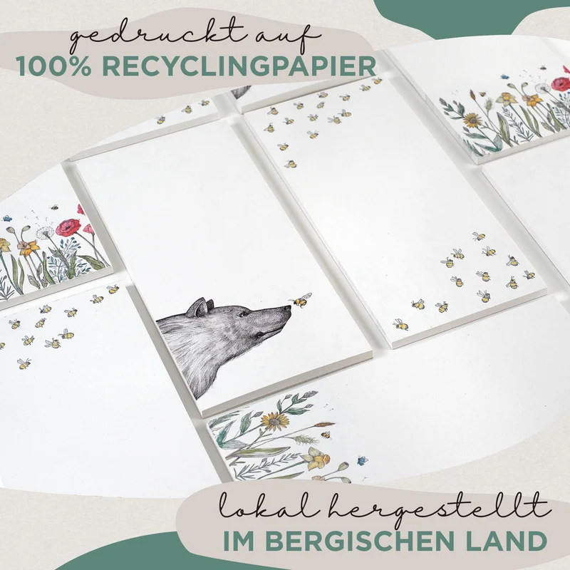 Notizblock – Bienen und Blümchen Trio