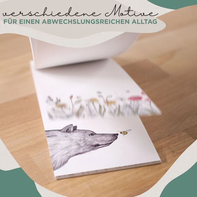 Notizblock – Bienen und Blümchen Trio