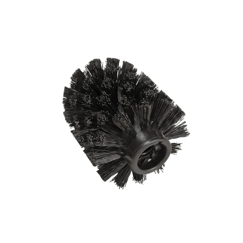 WENKO Ersatzbürstenkopf für Toilettenbürsten, Ø 8 cm, schwarz