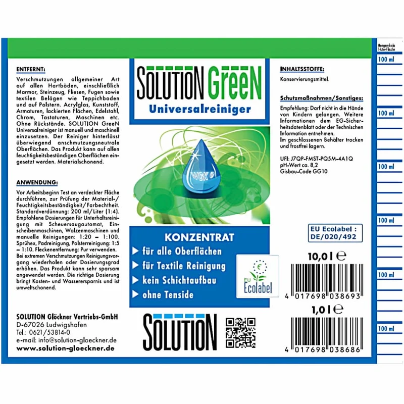 Solution GreeN Universalreiniger, Konzentrat