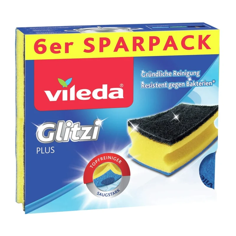 Vileda Glitzi Plus Topfreiniger mit Antibac