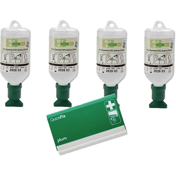Plum Augenspüllösung Starter-Sets mit QuickFix Pflasterspender
