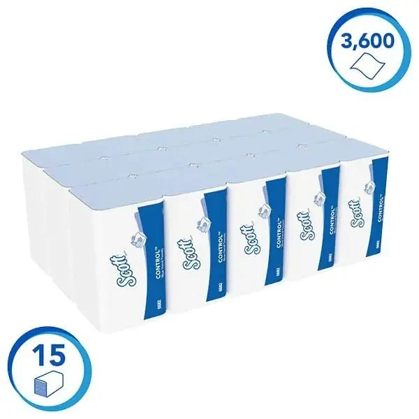 Scott Control Papierhandtücher | 1-lagig blau, interfold | 31,5 x 20 cm
