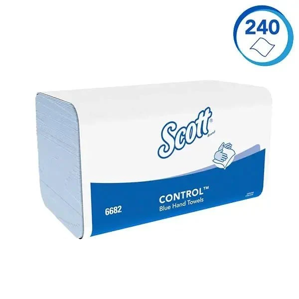 Scott Control Papierhandtücher | 1-lagig blau, interfold | 31,5 x 20 cm