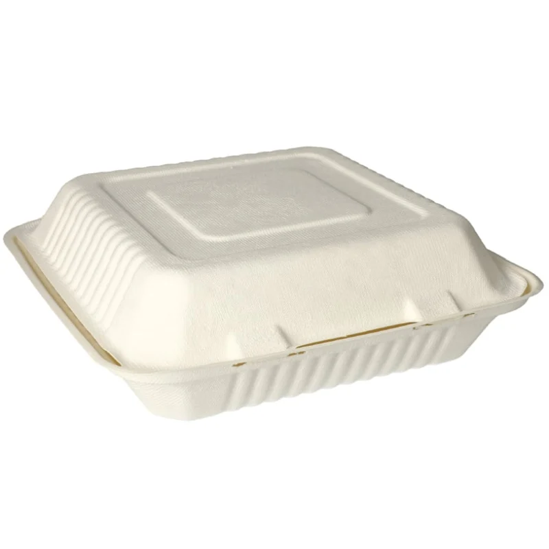 Papstar Pure Menüboxen ungeteilt 25,5 × 25,5 × 8 cm, weiß