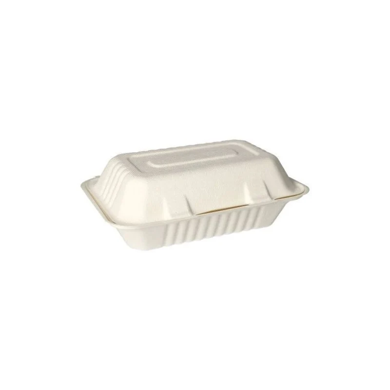 Papstar Menüboxen, Zuckerrohr, mikrowellengeeignet, 15,5 x 23 cm