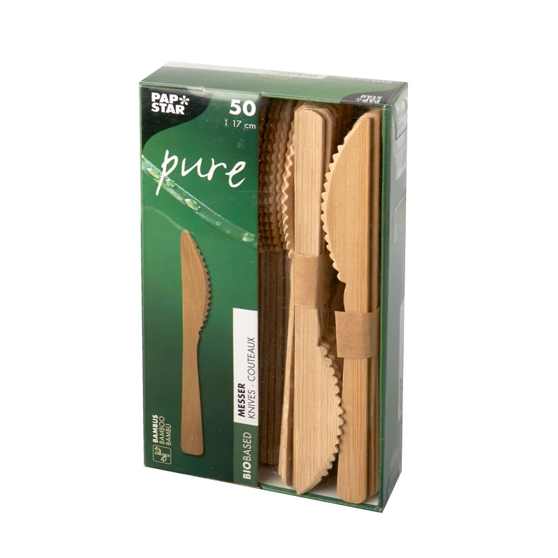 Papstar Pure Bambus Messer, 17 cm