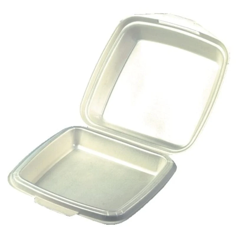 Papstar Menüboxen mit Klappdeckeln, EPS, ungeteilt, 7,5 × 22,5 × 22 cm