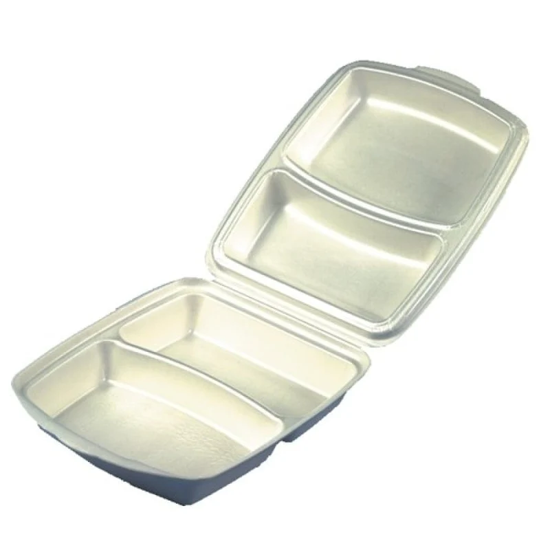 Papstar Menüboxen mit Klappdeckeln, EPS, 2-/3-geteilt, 7,5 × 22 × 28,5 cm