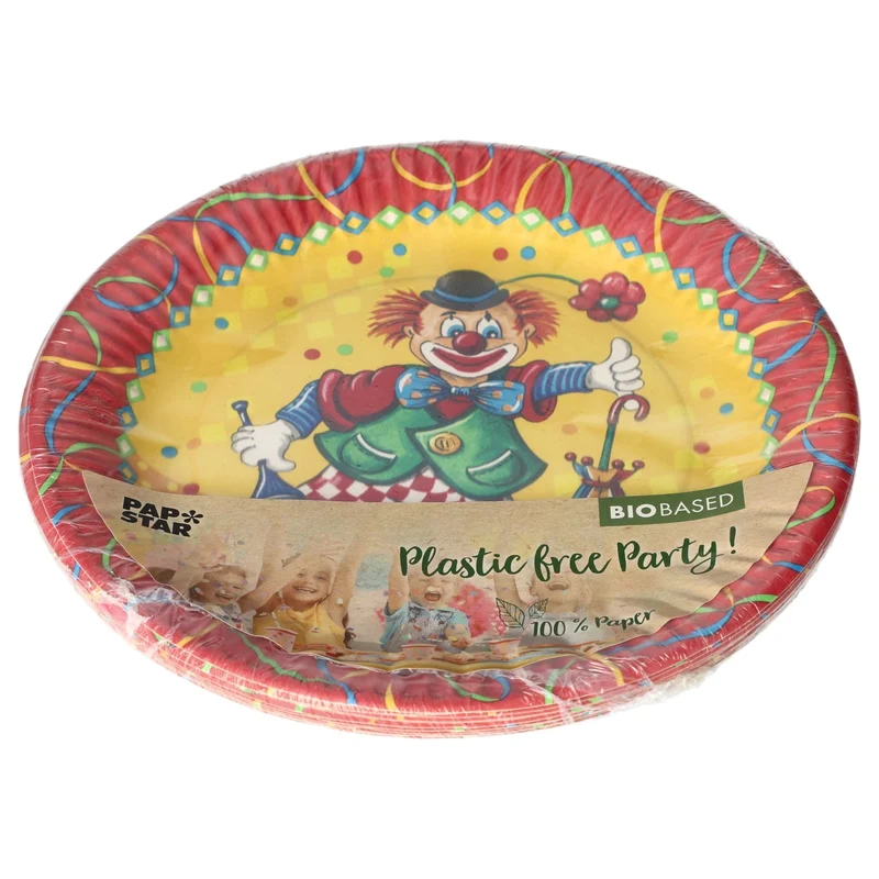 Papstar Pappteller, Clown, 23 cm