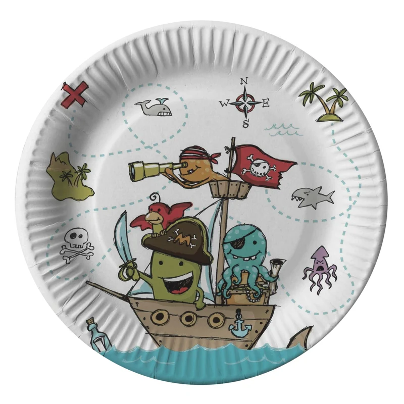 Papstar Pappteller, Pirate Crew, Ø 23 cm