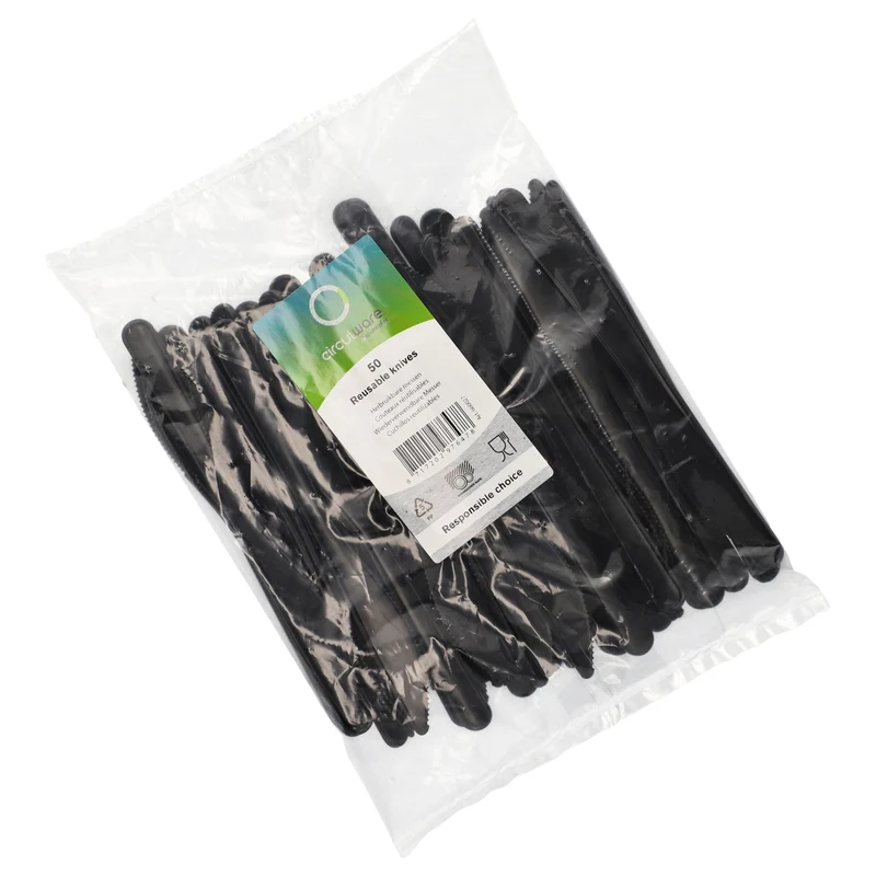 Papstar Messer, Bio-PP, 18,5 cm, schwarz