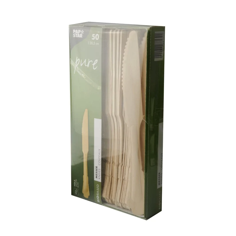 Papstar Pure Vintage Holz Messer 19,5 cm