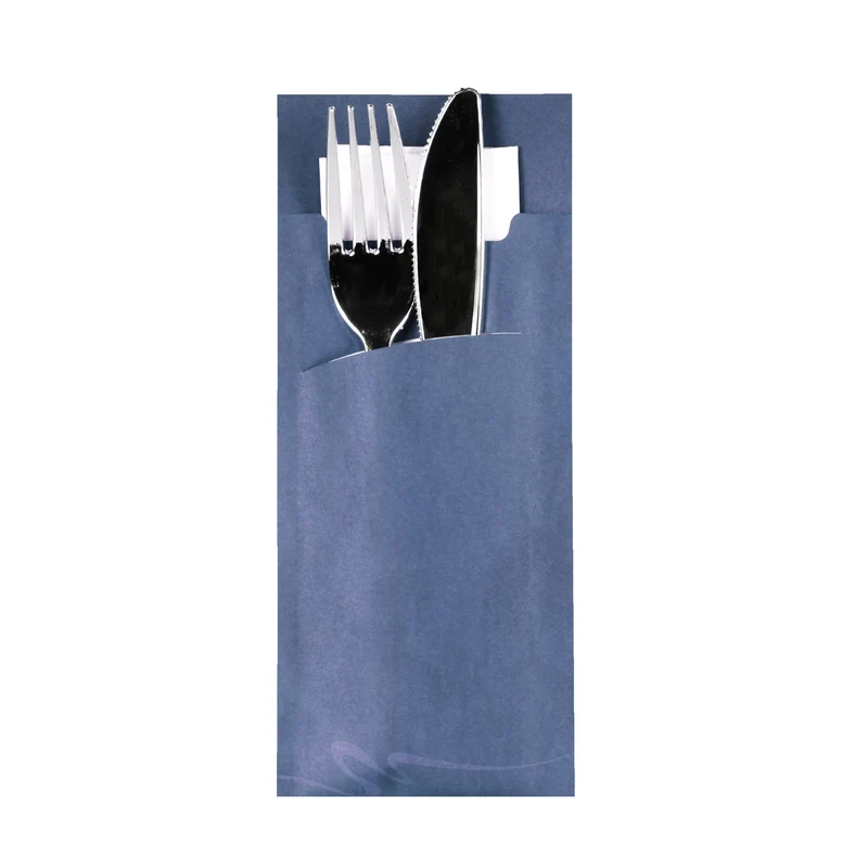 Papstar Bestecktaschen mit Serviette, 20 × 8,5 cm, 2-lagig, 5 Farben