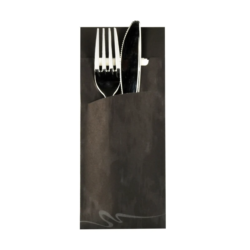 Papstar Bestecktaschen mit Serviette, 20 × 8,5 cm, 2-lagig, 5 Farben