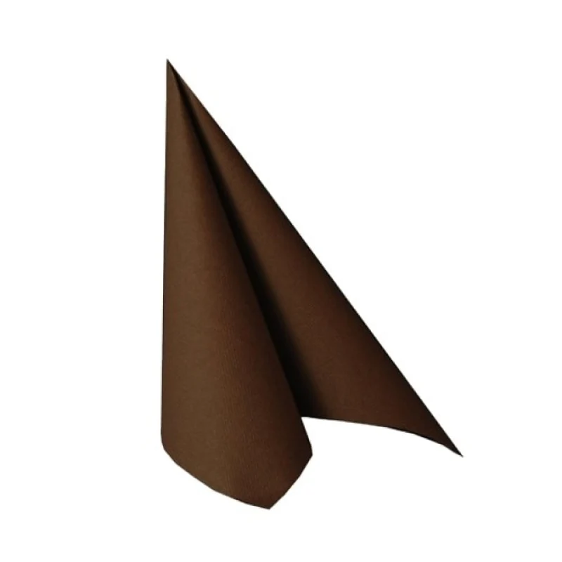 Papstar Servietten ROYAL Collection 1/4-Falz, 40 cm x 40 cm braun