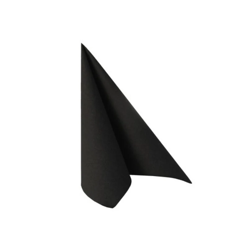 Papstar Servietten ROYAL Collection 1/4-Falz, 40 cm x 40 cm schwarz